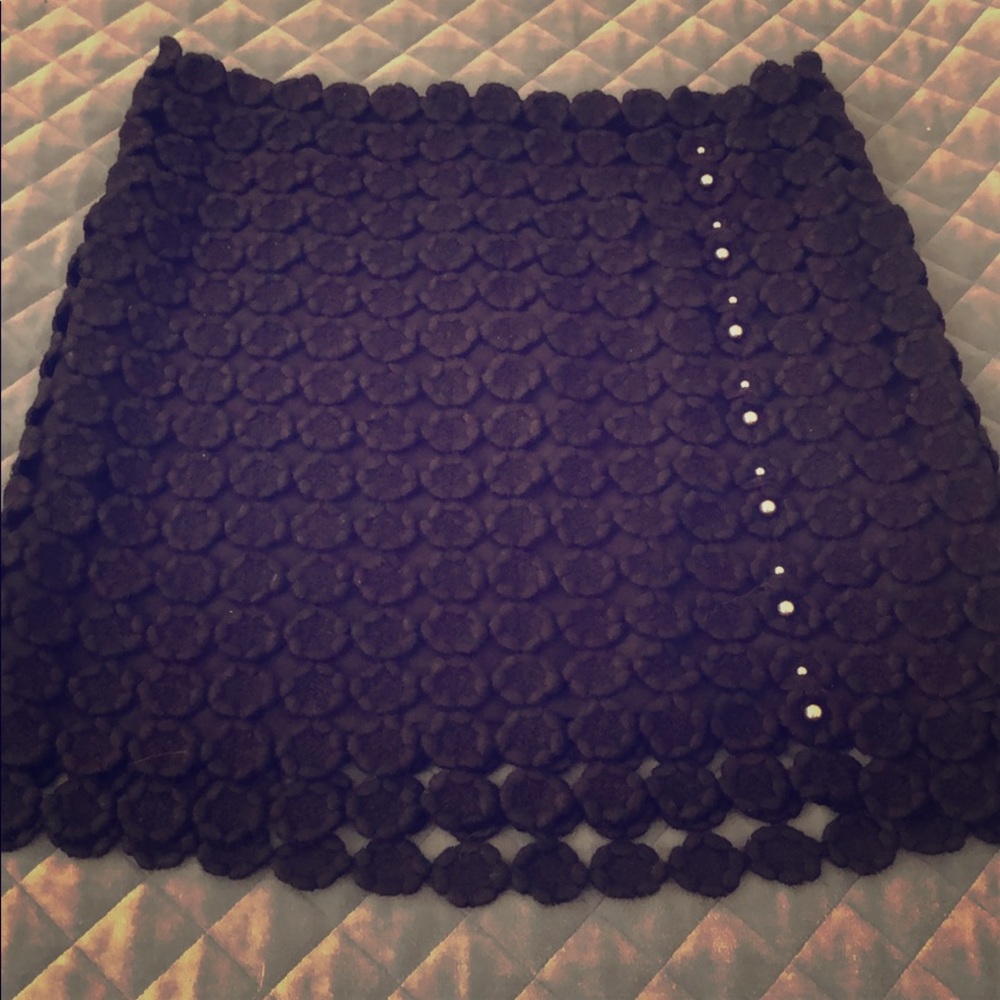 Beau Souci Black lace mini skirt
